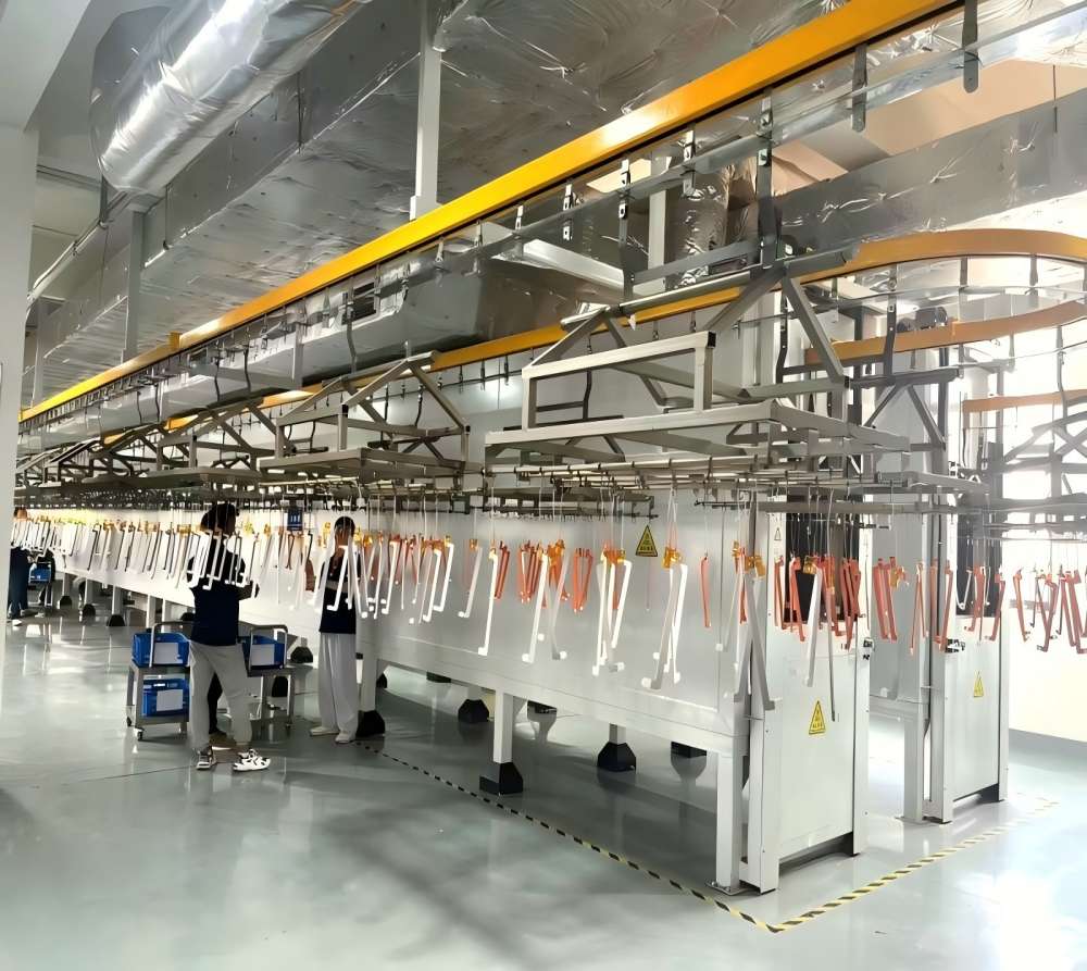 汽车铜排PVC浸涂线-Automatic PVC Dipping Line for Automotive Copper Busbars